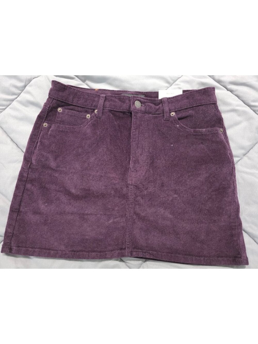 Lucky Brand Purple Corduroy Mini Skirt Women's Size 4/27 NWT Plum 5 Pocket